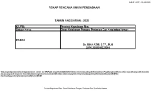 REKAP RUP-SIRUP (PENYEDIA & SWAKELOLA) DKP2KH TH 2025