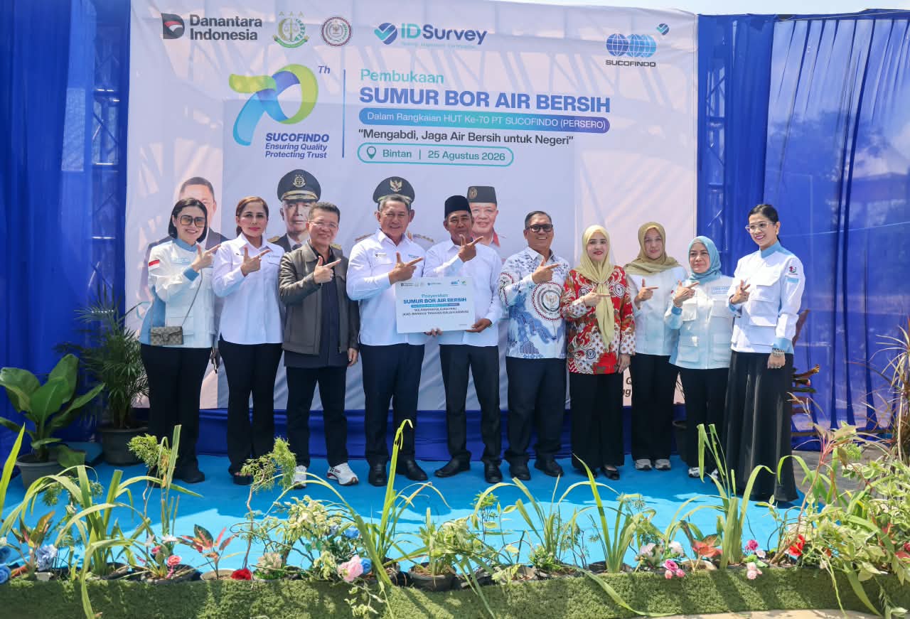 Wagub Nyanyang bersama SUCOFINDO dan ABPEDNAS Resmikan Sumur Bor Air Bersih di Toapaya Selatan
