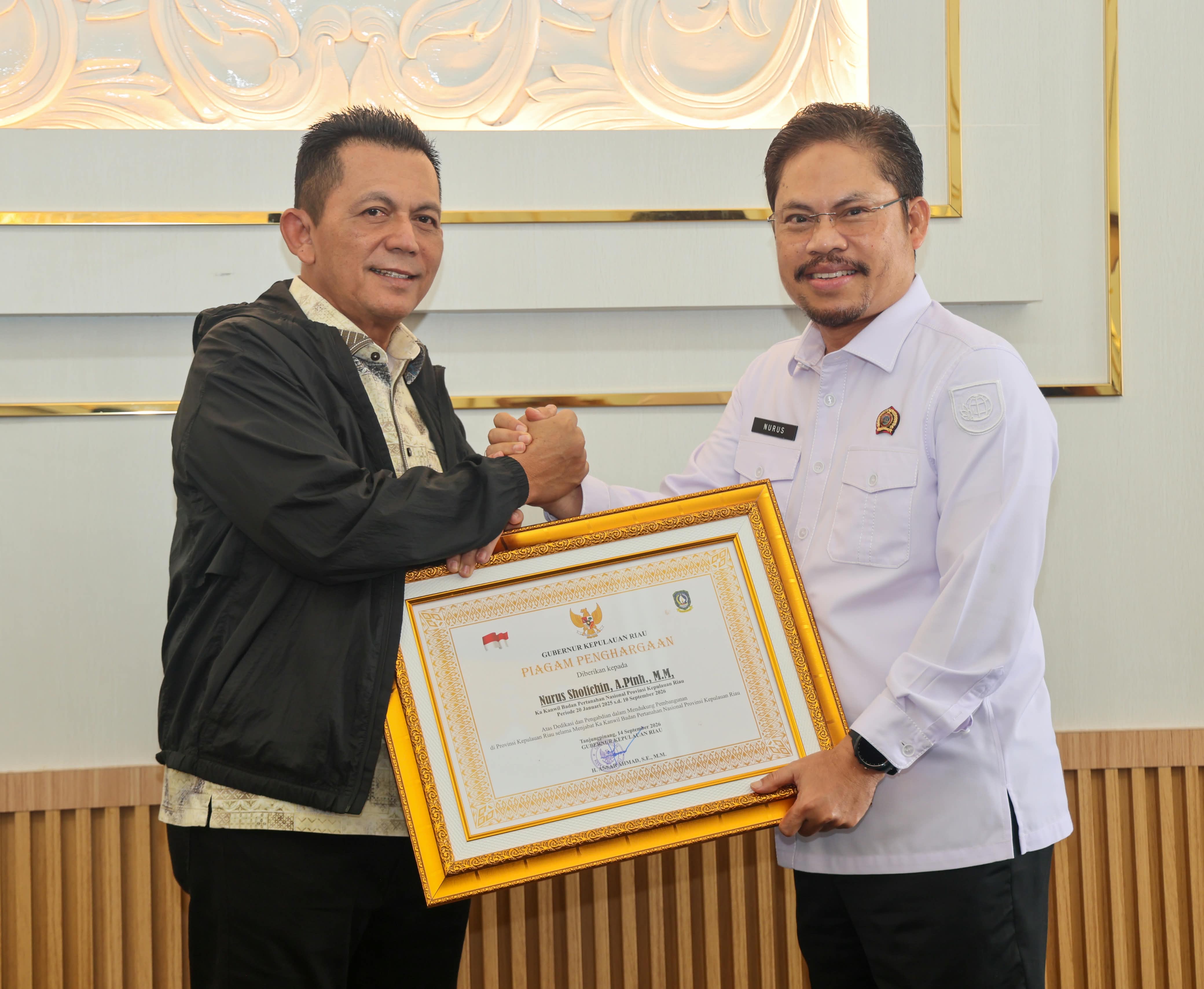 Pamit ke Gubernur Ansar, Nurus Solichin Emban Amanah Baru sebagai Kakanwil BPN Riau