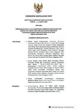 Perubahan-2 SK Strategis Daerah 2025
