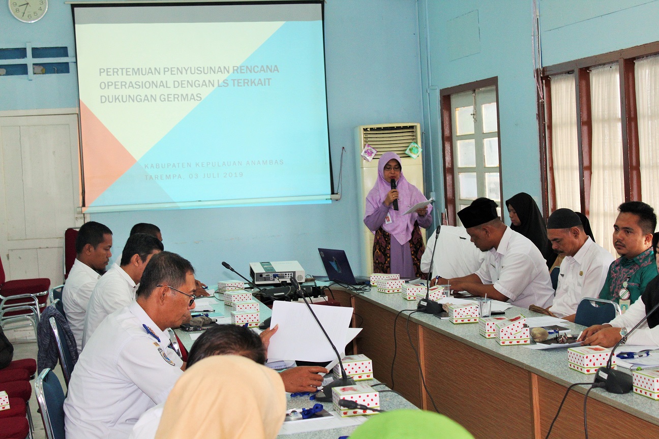Dukung Germas, Dinkes Kepri Susun Rencana Operasional Dengan Lintas Sektor di Kab.Kepulauan Anambas