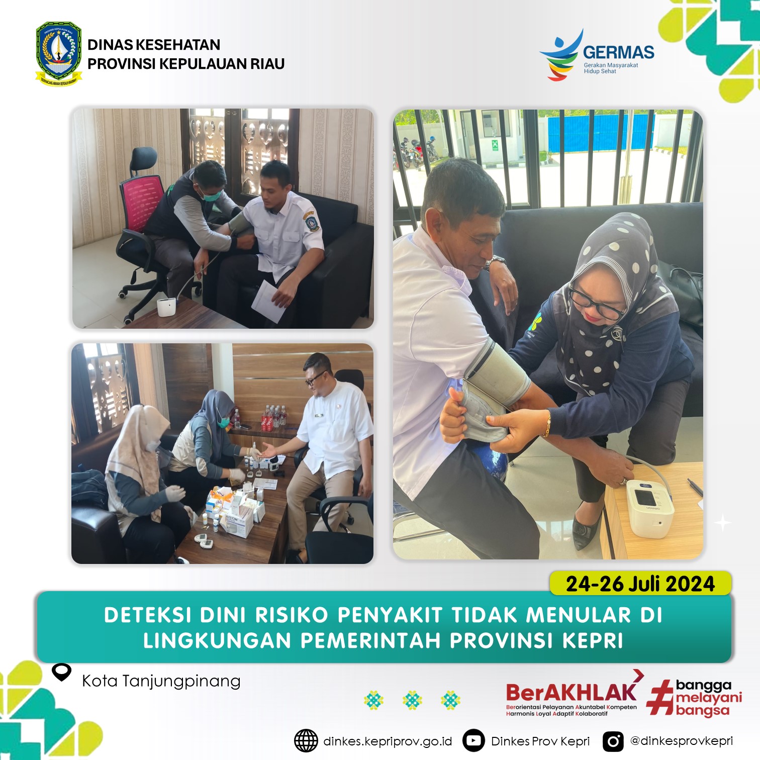 Dinkes Kepri Lakukan Pemeriksaan Kesehatan di Lingkungan OPD Pemprov Kepri