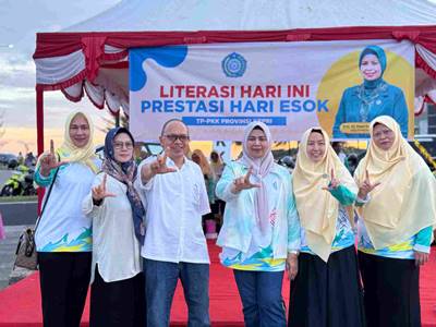Dukung Bazar Pojok Literasi PKK, Perpustakaan Raja Muhammad Yusuf Al-Ahmadi Turunkan Mobil Perpustakaan Keliling