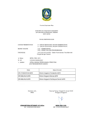 DPA Tahun Anggaran 2024