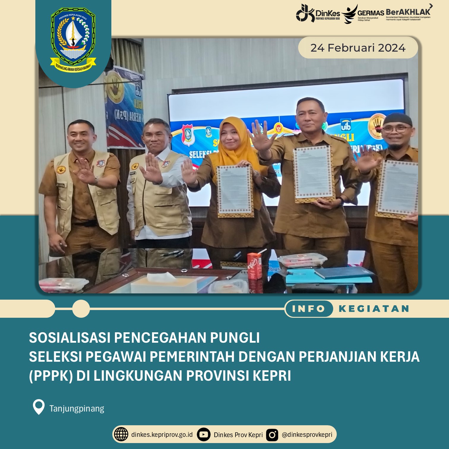 Sekretaris Dinkes Kepri Hadiri Pertemuan Edukasi Dan Early warning Dalam Proses Seleksi PPPK
