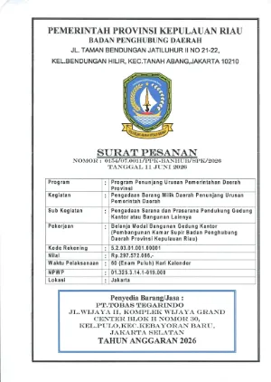 Belanja Modal Kamar Supir