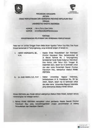 MoU dengan UNIVERSITAS NAGOYA INDONESIA