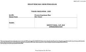 RUP Biro Umum TA. 2025