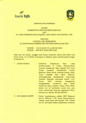 Perjanjian Kerja Sama ( MOU/PKS ) dengan Pihak Ketiga