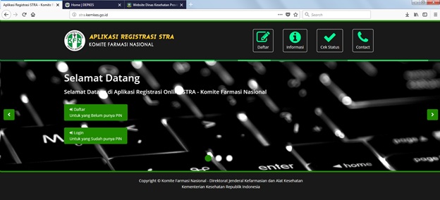 Registrasi STRA Secara Online