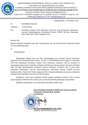 Surat Penugasan Swakelola