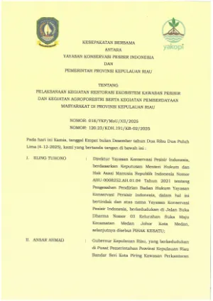 MoU  KESBER MATERAI YAKOPI