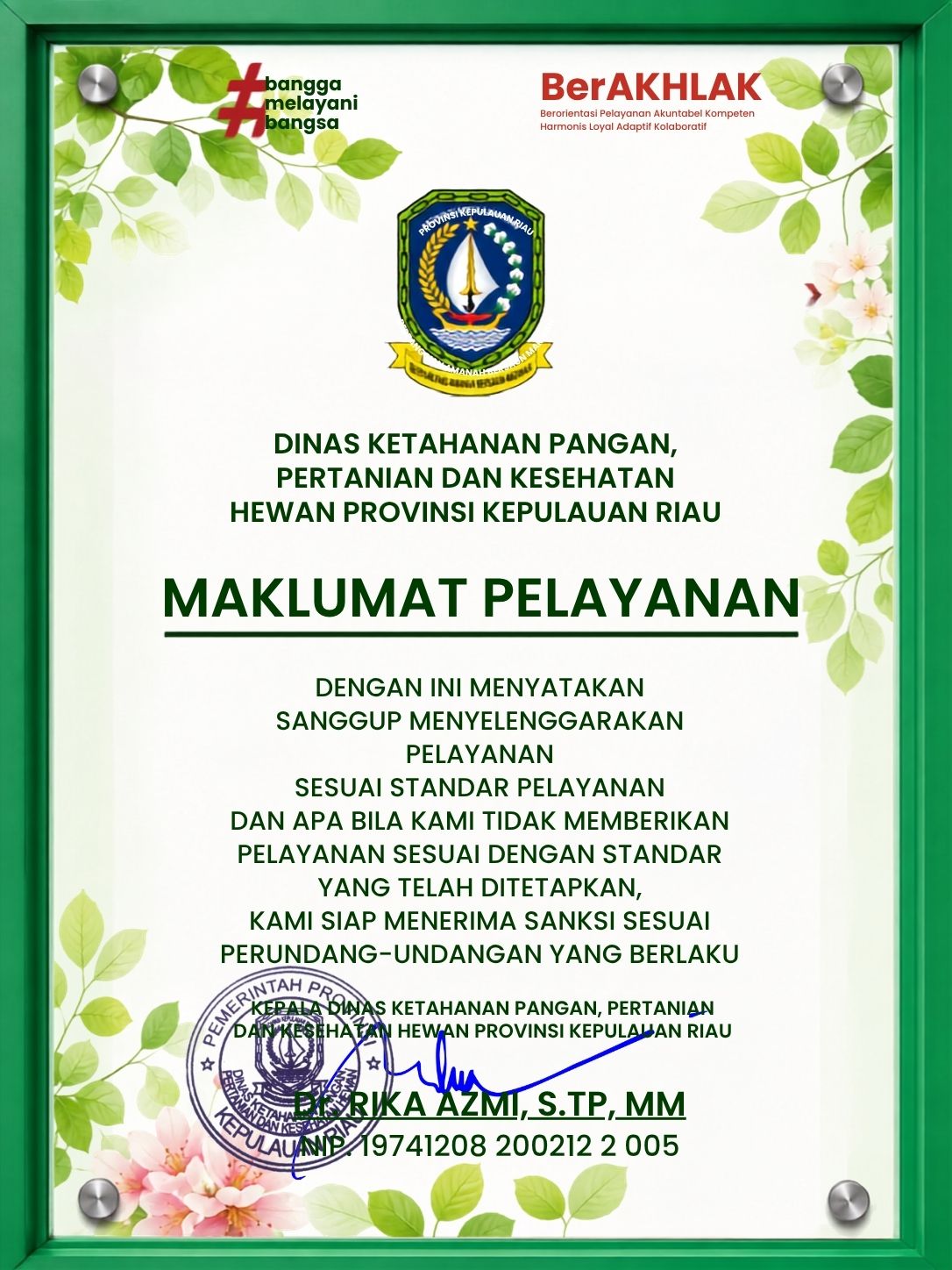 Maklumat Pelayanan