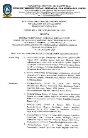 PERUBAHAN BENDAHARA APBN TAHUN 2026