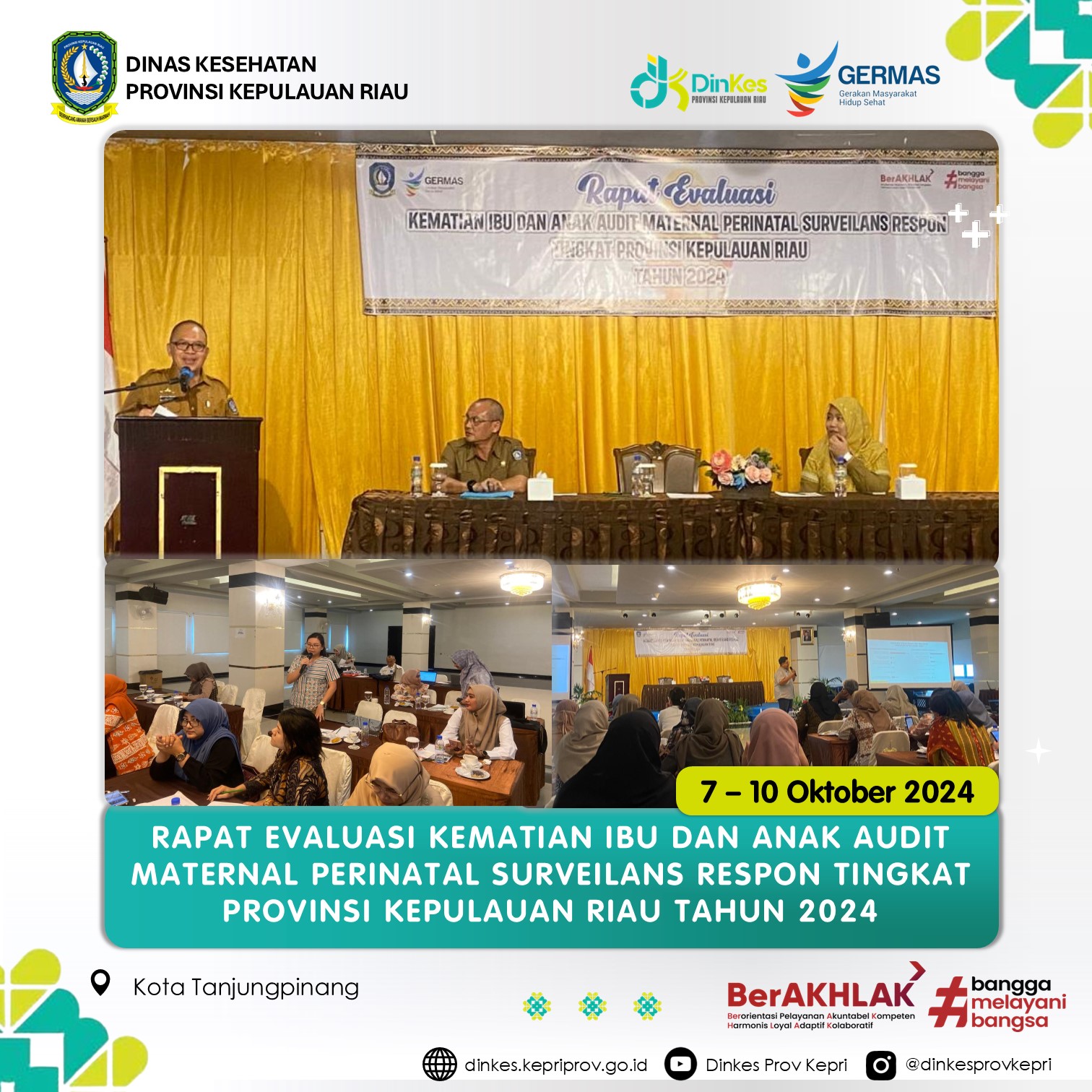 Dinkes Kepri Evaluasi Kematian Ibu dan Anak, Surveilans Respon Tingkat Provinsi