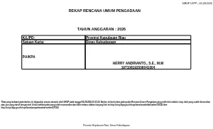 REKAP RUP 2026 DISBUD