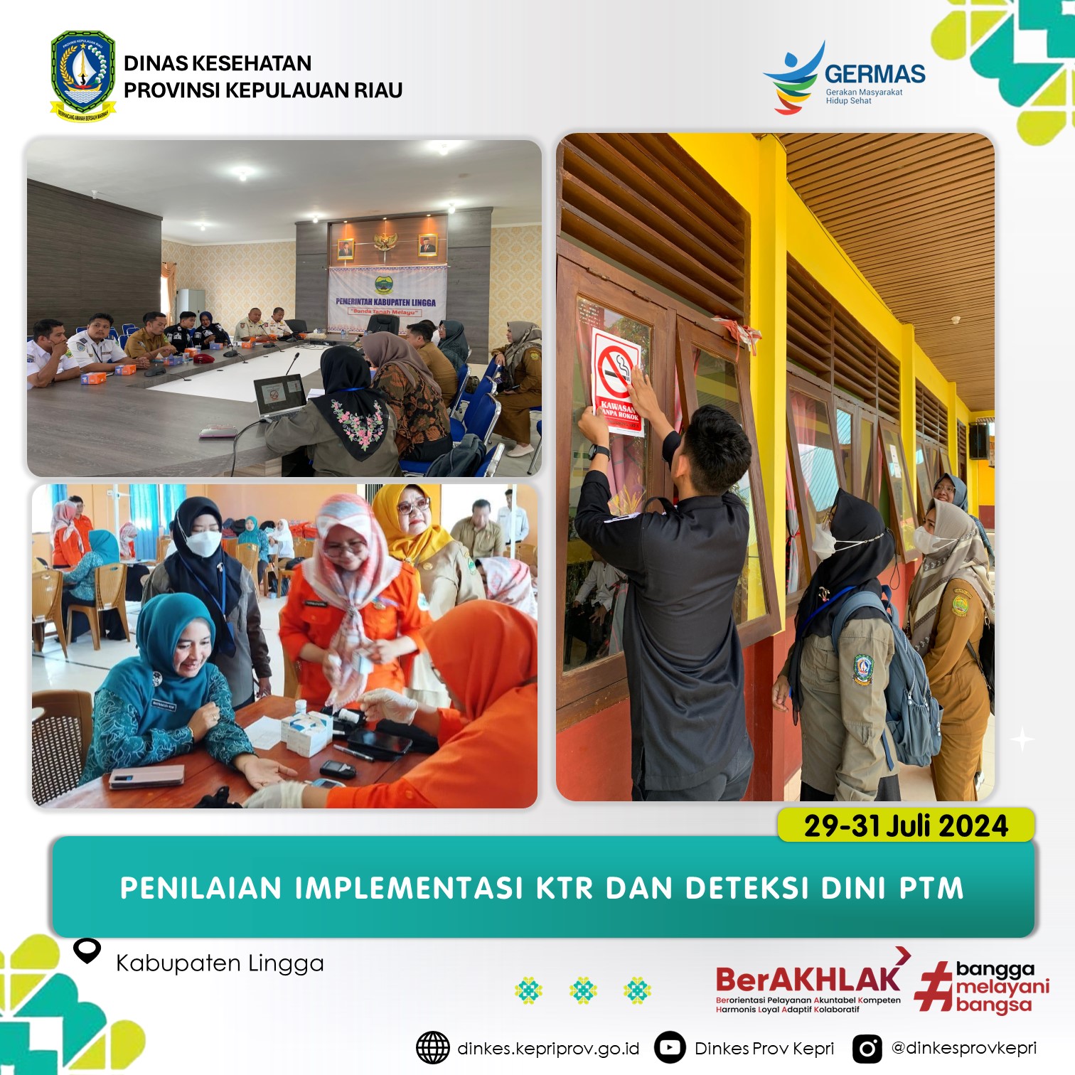 Penilaian Implementasi KTR dan Deteksi Dini Penyakit Tidak Menular