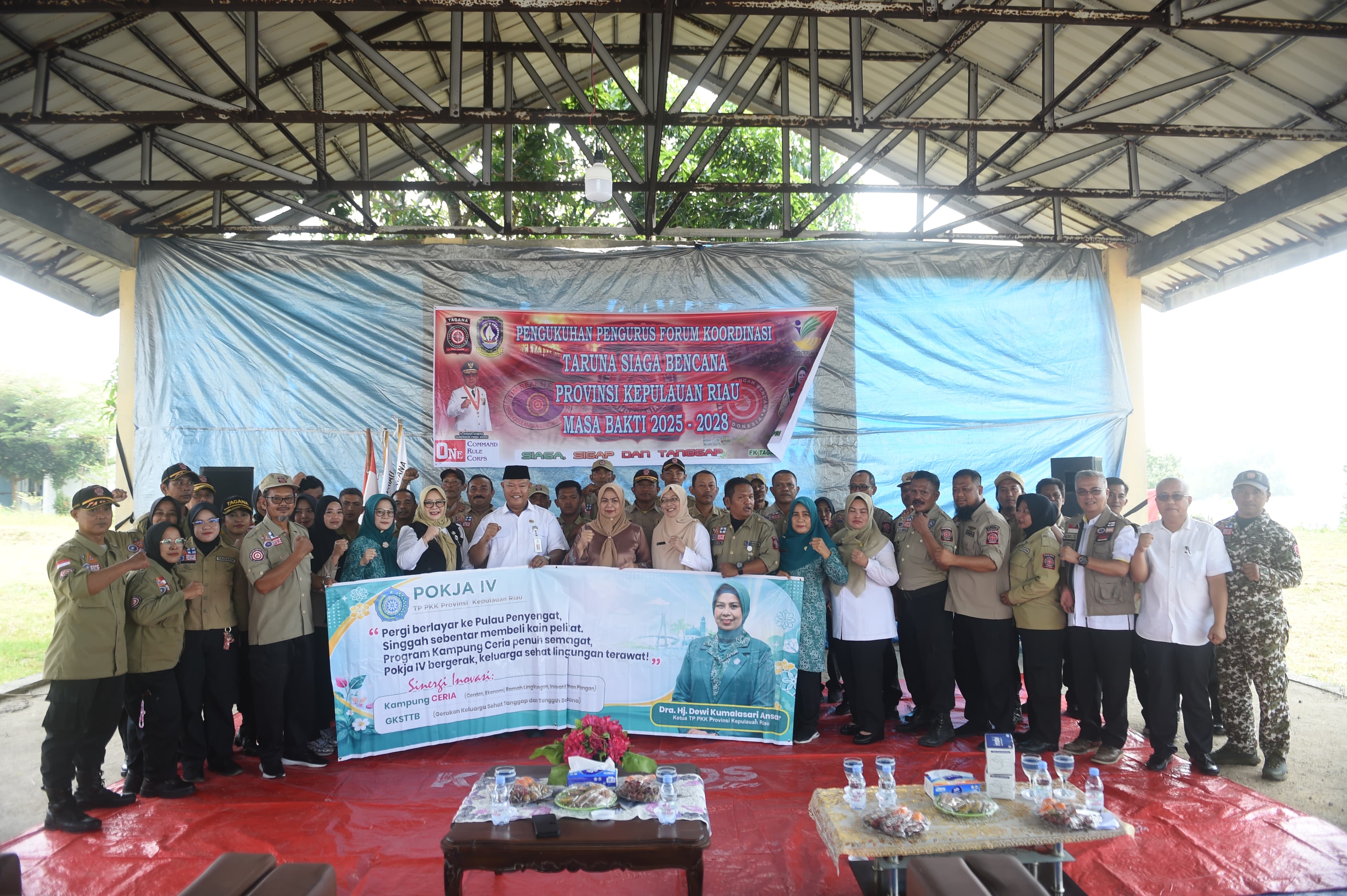 Dewi Ansar Kukuhkan FK Tagana Kepri, Garda Terdepan Tanggap Bencana