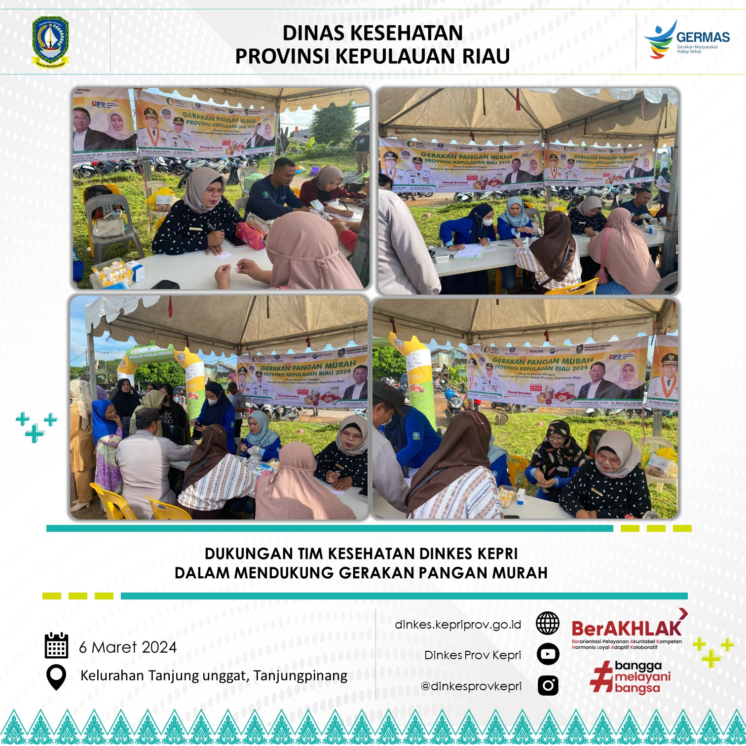 Dinkes Kepri Gelar Cek Kesehatan Gratis Pada Gerakan Pangan Murah