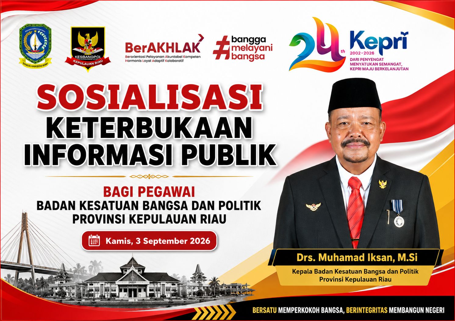 Bakesbangpol Kepri Gelar Sosialisasi Keterbukaan Informasi Publik bagi Pegawai