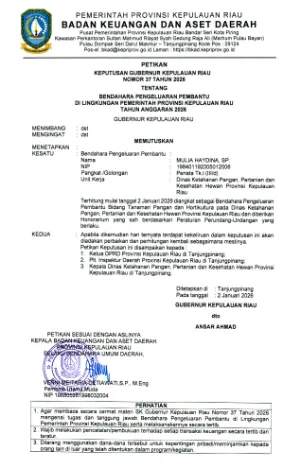 SK NOMOR 37 TAHUN 2026 BPP Bid Tanaman pangan dan horti A.n Mulia Haydina