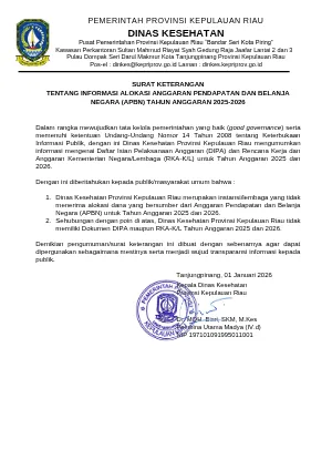 Surat Keterangan Alokasi DIPA RKA-KL 2025-2026