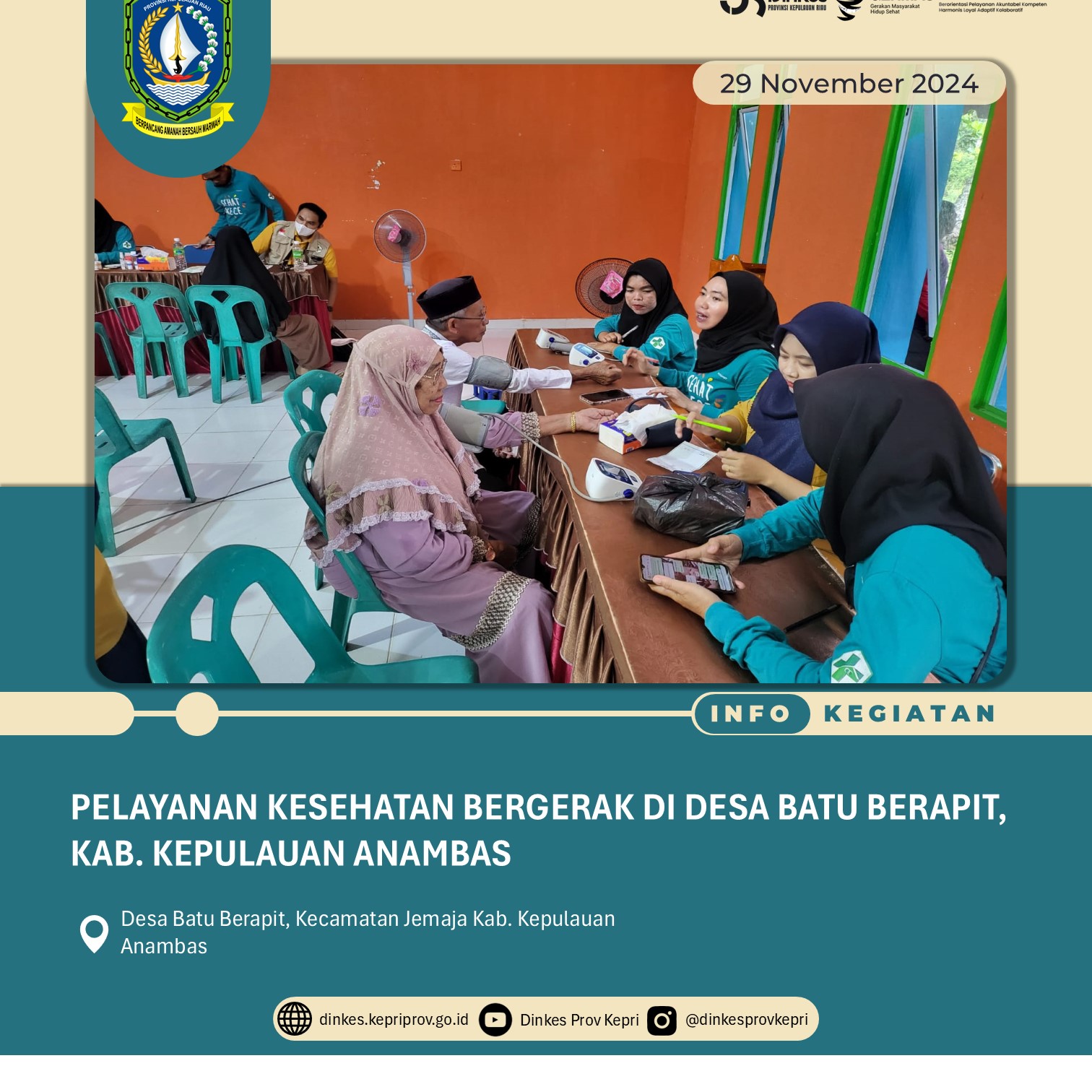 Jangkau Daerah Terpencil, Dinkes Kepri Berikan Pelayanan Kesehatan Gratis