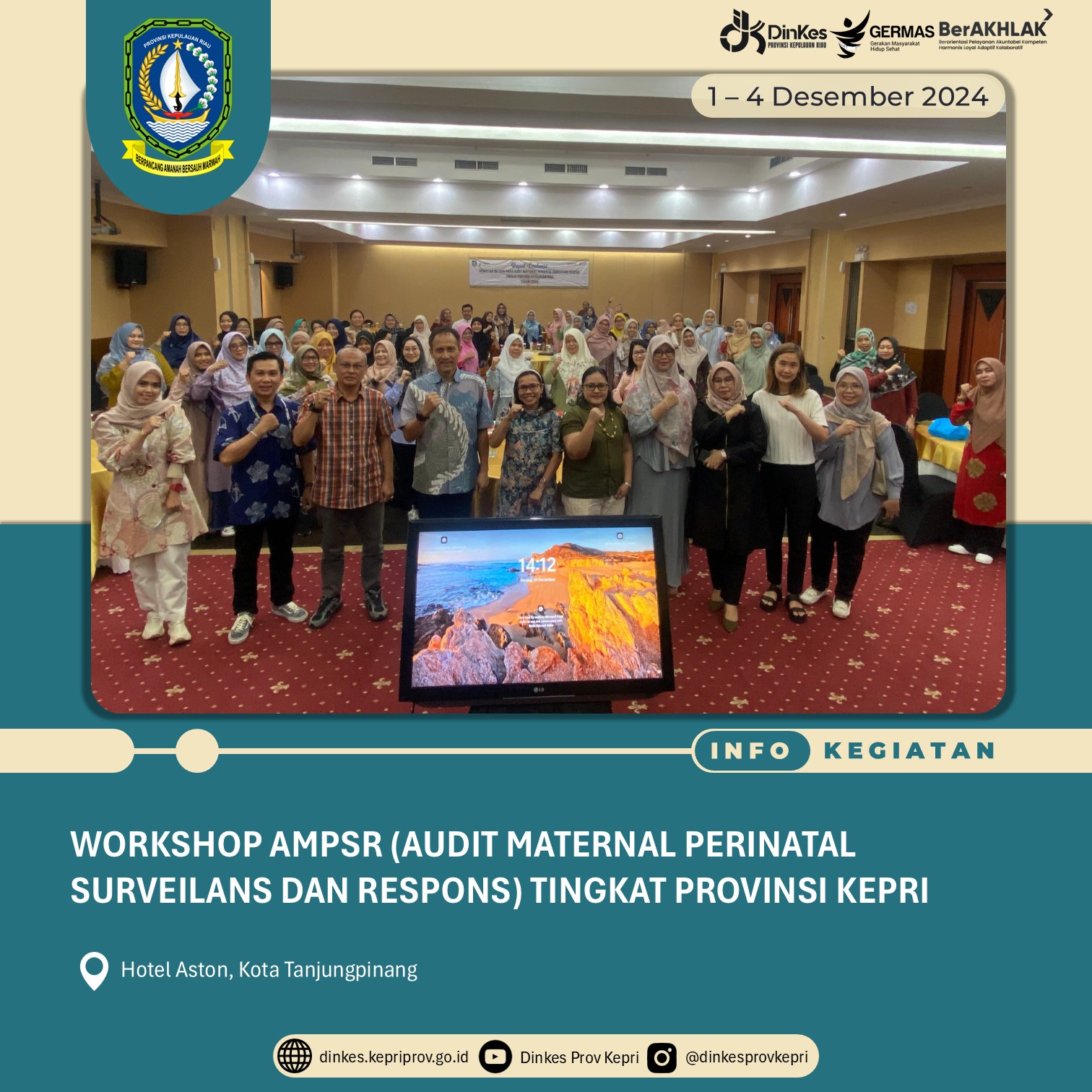 Dinas Kesehatan Kepri Gelar Workshop AMPSR (Audit Maternal Perinatal Surveilans dan Respons)