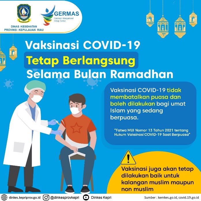 Vaksinasi Covid-19 Tetap Berlangsung Selama Bulan Ramadhan