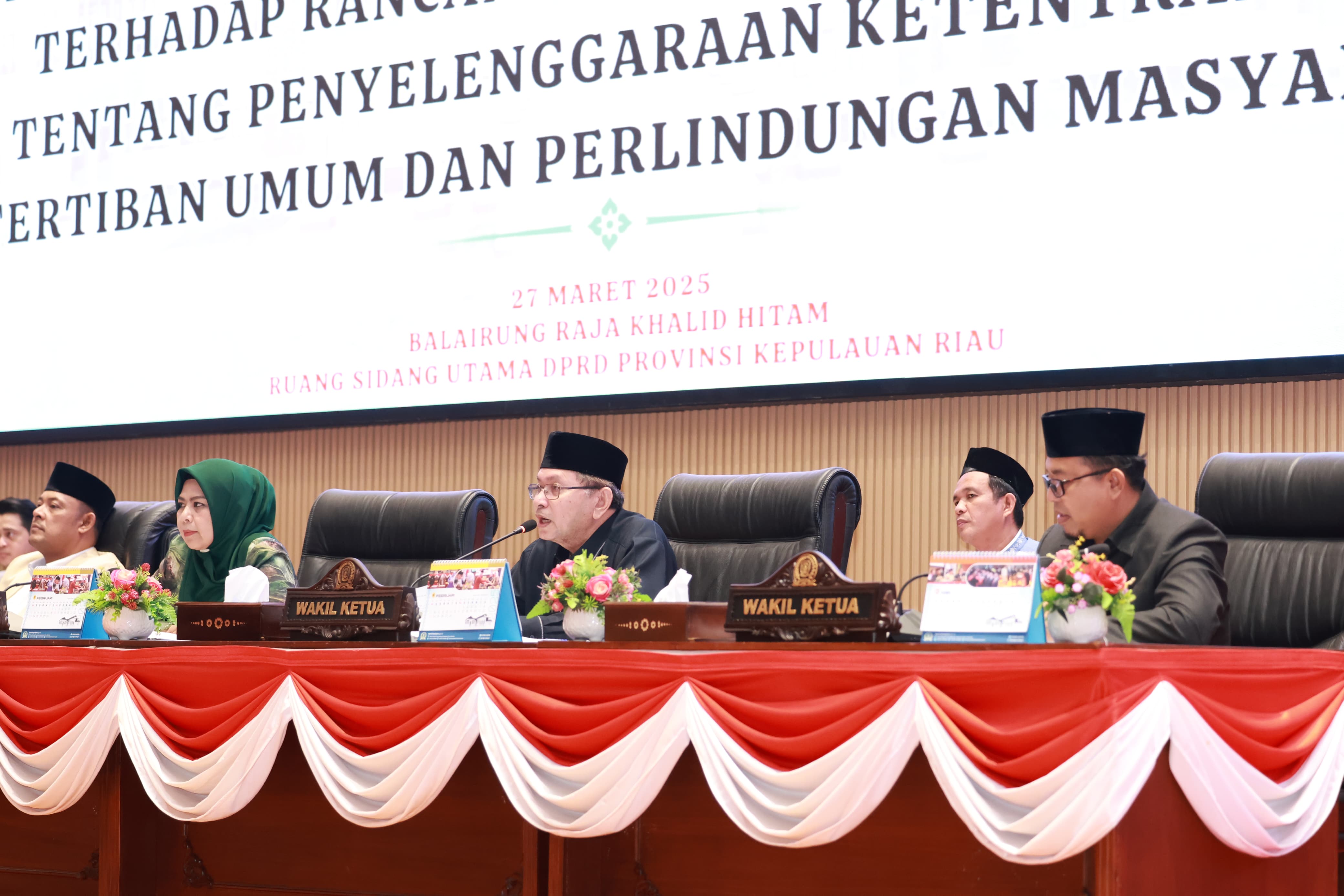 Fraksi DPRD Kepri Sampaikan Pandangan Akhir Terhadap Ranperda Trantibumlinmas