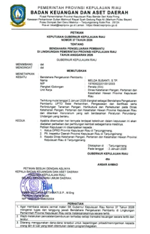 SK NOMOR 37 TAHUN 2026 BPP UPTD balai Perbenihan A.n Melda Susanti