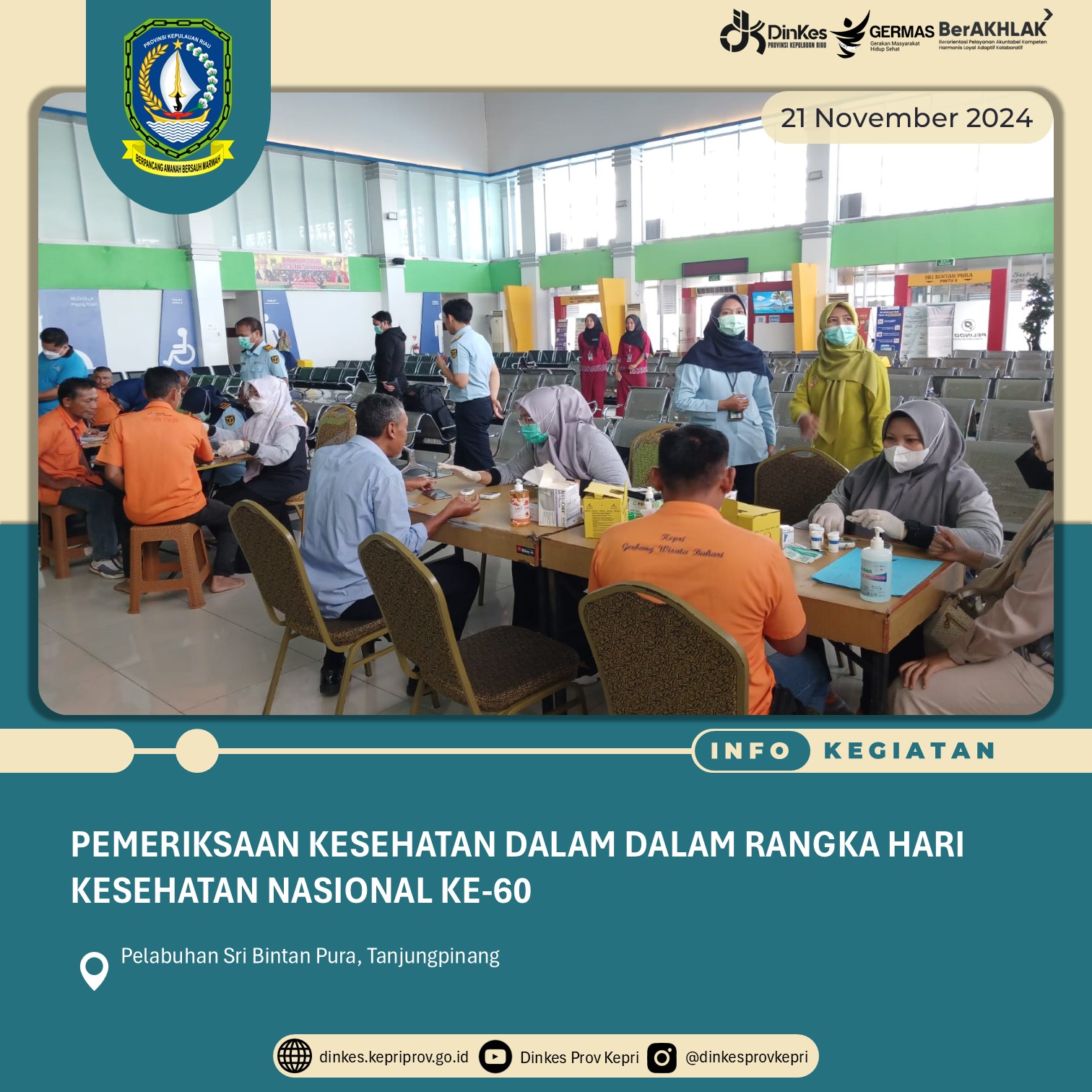 Deteksi Dini PTM bagi Masyarakat dan Pekerja Pelabuhan Sri Bintan Pura Tanjungpinang