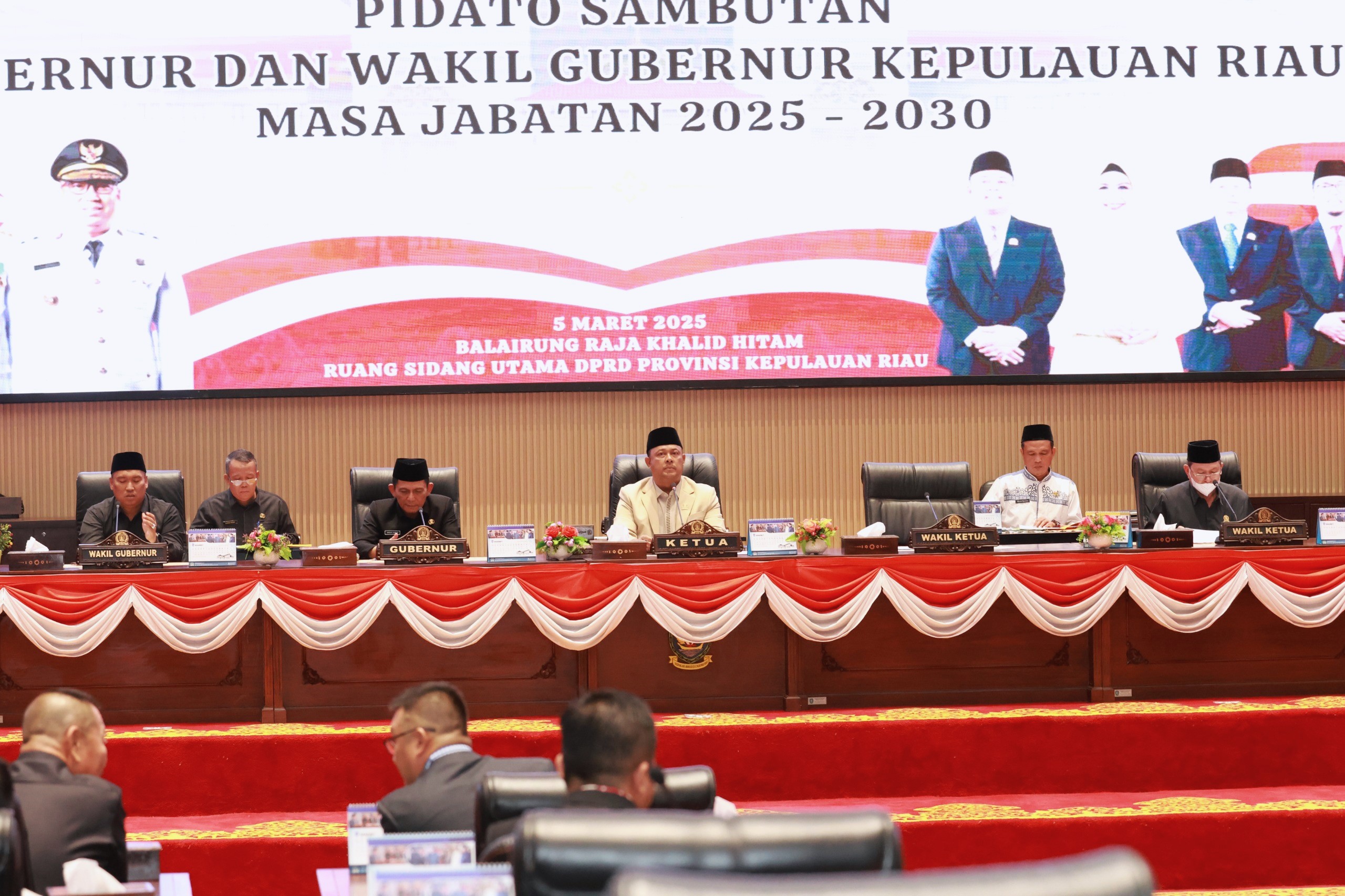 Paripurna Pidato Sambutan Gubernur dan Wakil Gubernur Kepri Masa Jabatan 2025-2030