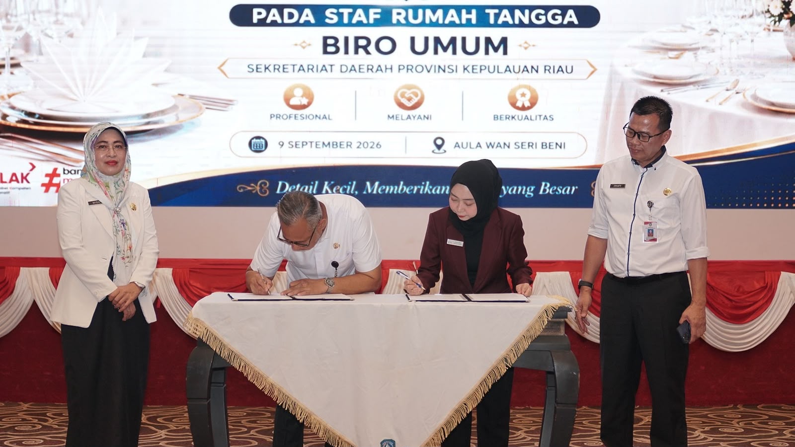 Sekda Misni Buka Pelatihan Set-Up Table, Perkuat Kompetensi Pelayanan Rumah Tangga Pemprov Kepri