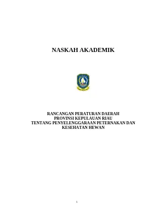 Naskah Akademik Ranperda PPKH Kepri Tahun 2026
