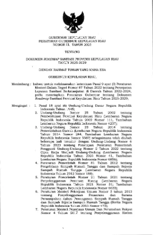 Sk Gubernur Dokumen Roadmap Sanitasi Prov Kepri