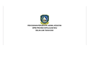 Perubahan Jadwal Kegiataan DPRD Provinsi Kepulauan Riau Bulan Juni 2026