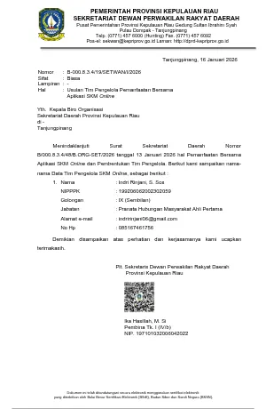 Usulan Pengelola Data SKM Online