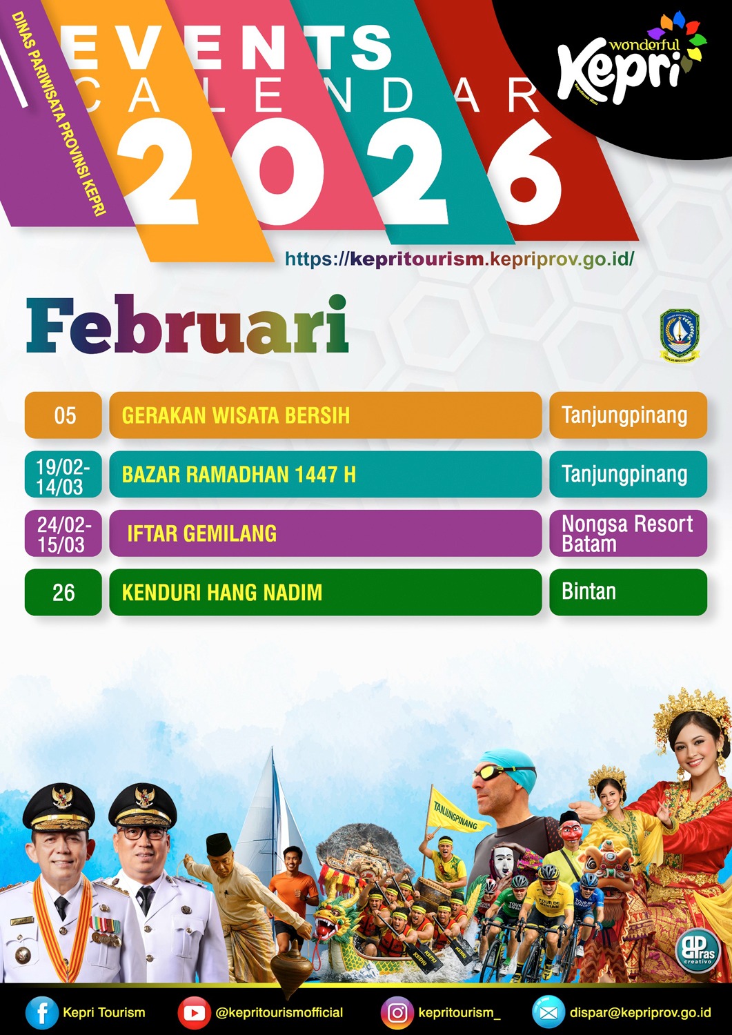 Februari 2026, Kepri Semarakkan Wisata dengan Event Budaya, Religi, dan Lingkungan