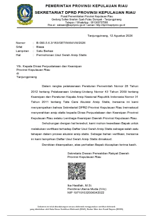 Permohonan Usul Serah Arsip ke LKD