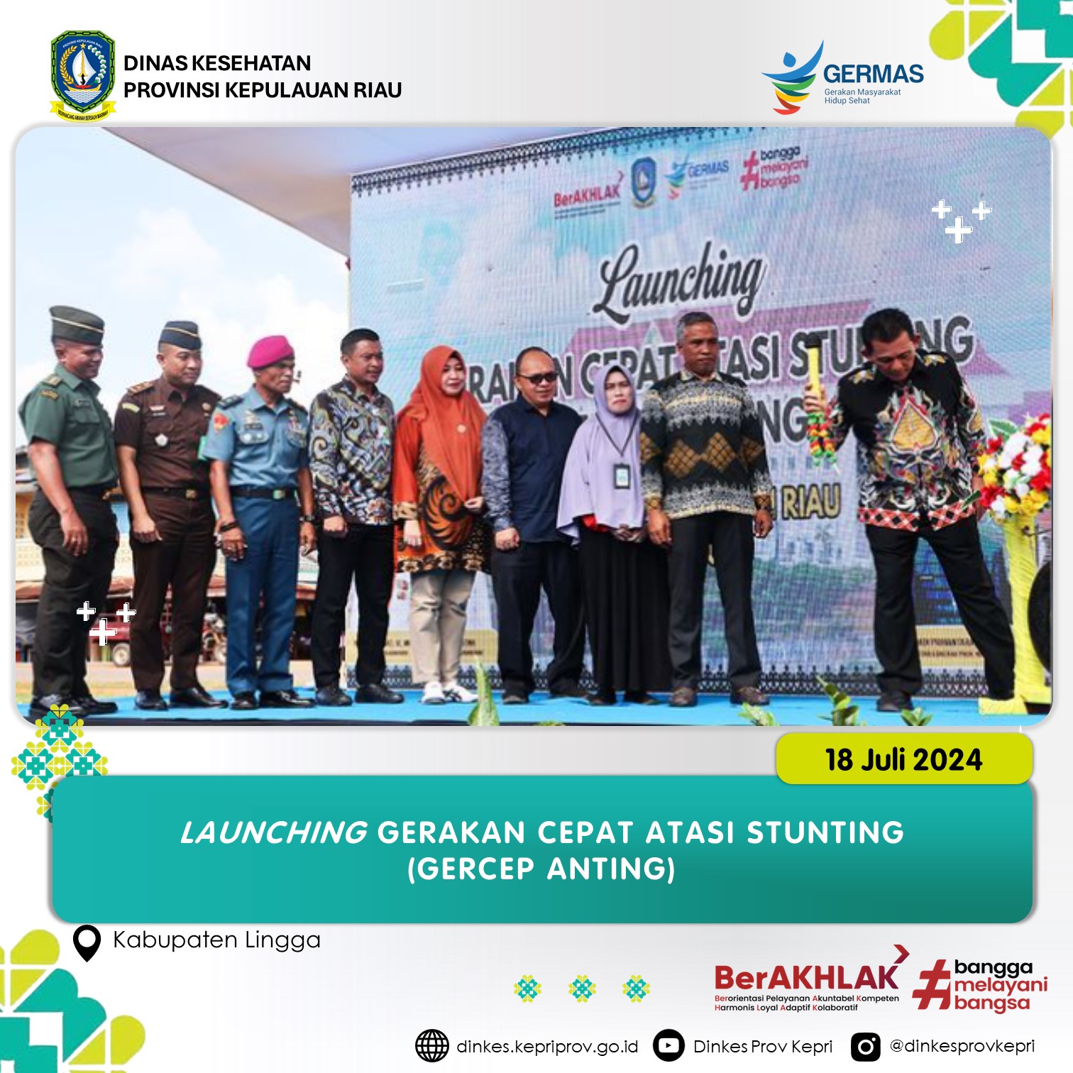 Intervensi Gizi Terpadu, Gubernur Ansar Launching Gercep Anting di Lingga