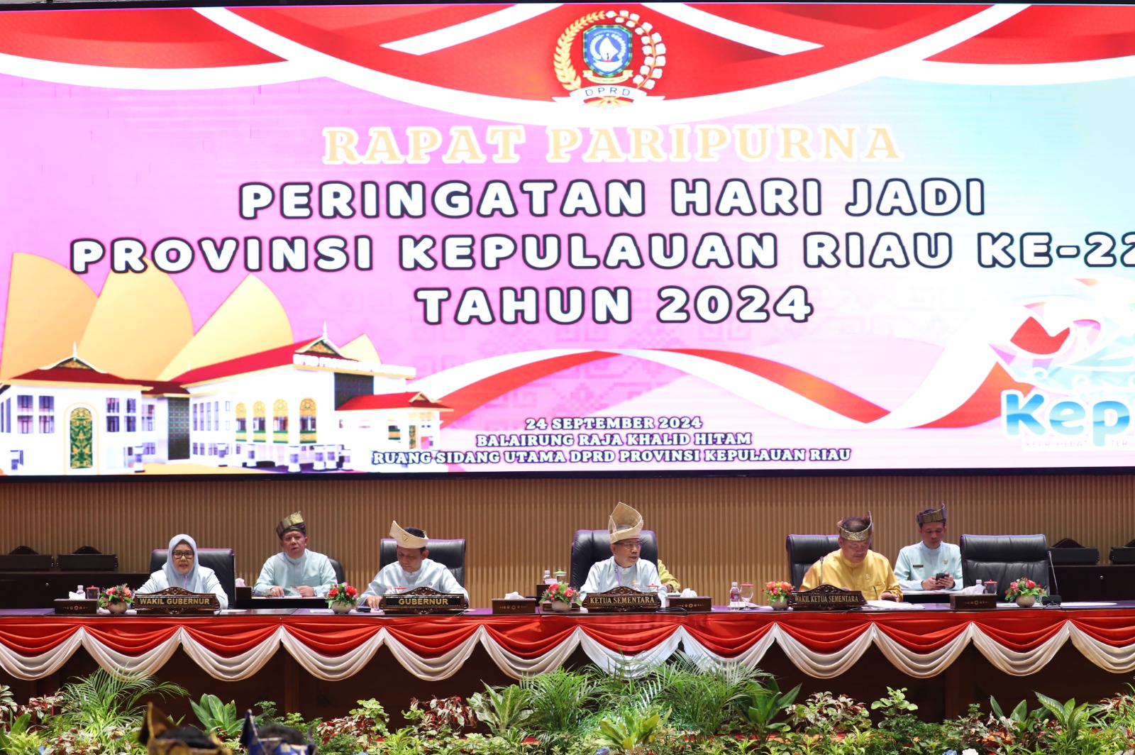 DPRD Prov Kepri Gelar Paripurna Hari Jadi Kepri ke-22