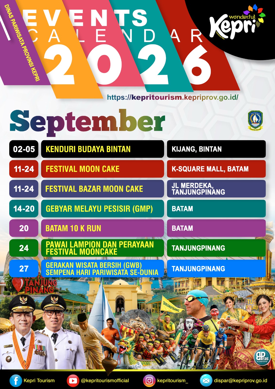 September 2026, Tujuh Event Unggulan Siap Hadirkan Ragam Pengalaman Wisata di Kepri!