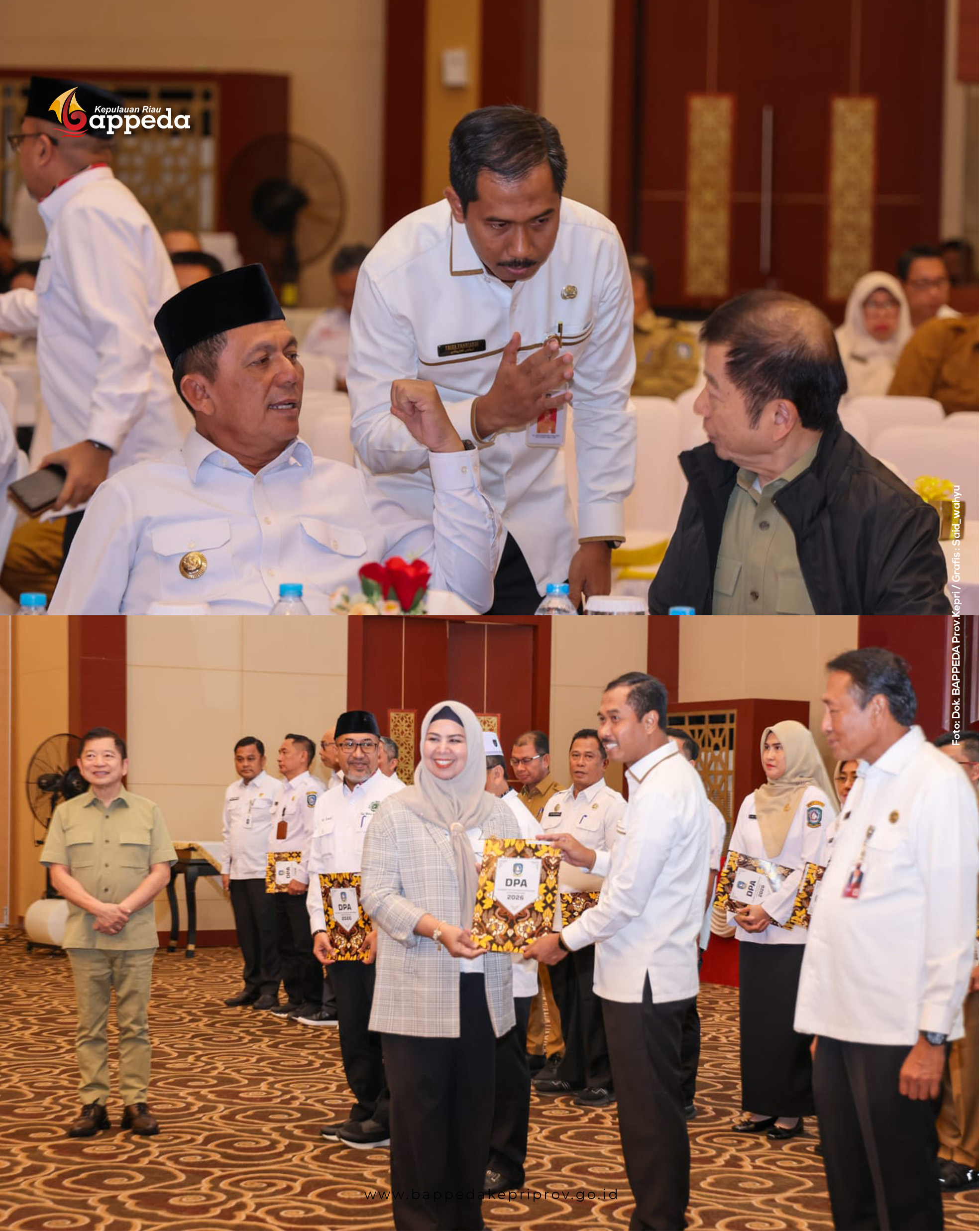 Penerimaan  Dokumen Pelaksanaan Anggaran (DPA) yang diserahkan secara langsung oleh Gubernur Kepulauan Ria