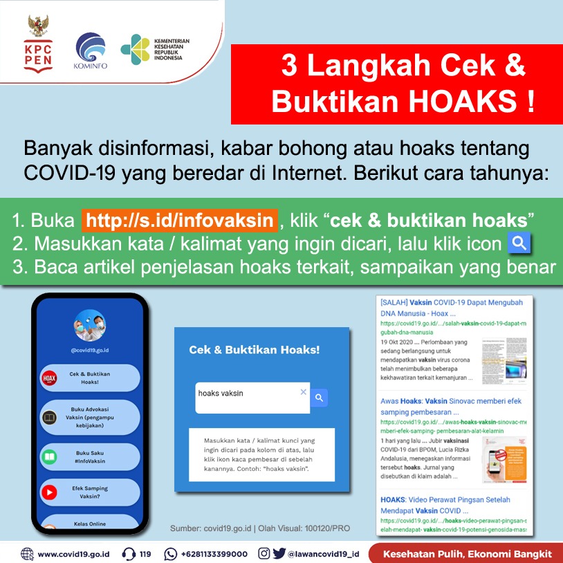 Hindari Disinformasi Mengenai Vaksin COVID-19 Dengan Cara Berikut Ini