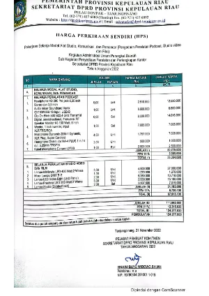 Harga Perkiraan Sendiri