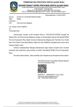 Menerima Magang Mahasiswa FISIP UMRAH