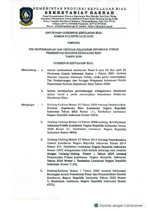 SK Tim Pertimbangan dan Petugas Pelayanan Informasi Publik