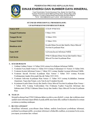 SOP UJI KONSEKUENSI INFORMASI PUBLIK PPID DESDM
