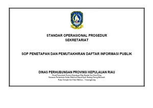 SOP Penetapan dan Pemutakhiran Daftar Informasi Publik Dishub FIX